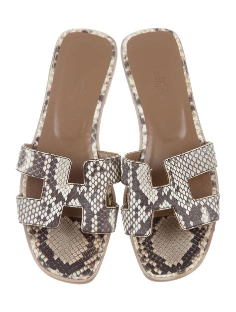 hermes slipp|hermes snakeskin sandals.